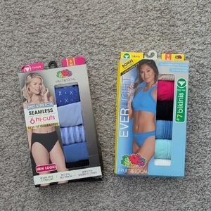 Fruit of the Loom Women's Seamless and Everlight Bikini Set
